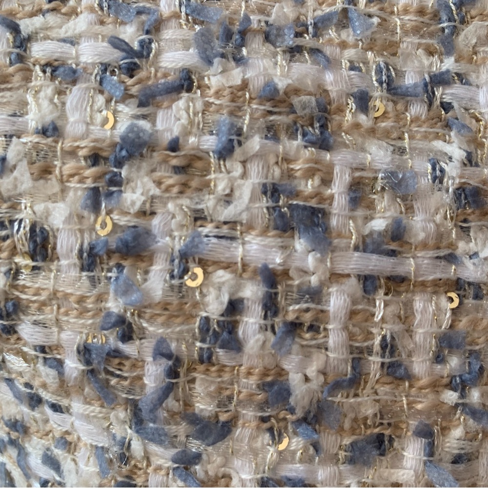 NWT Calvin Klein Women’s Tweed Knee Length Skirt Size 12 Cream Gray Beige $89 - Picture 2 of 6